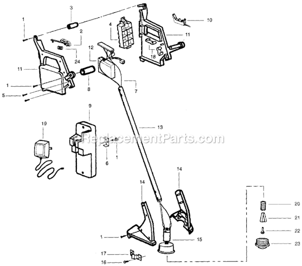 Weed Eater HANDYSTIK LITE Cordless Trimmer Page A Diagram