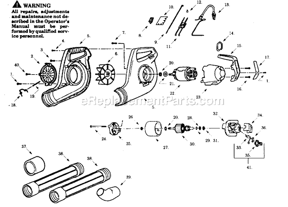 Paramount PB150-00 Electric Blower Page A Diagram