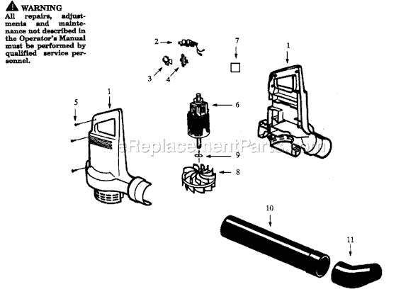 Paramount PB155 Electric Blower Page A Diagram