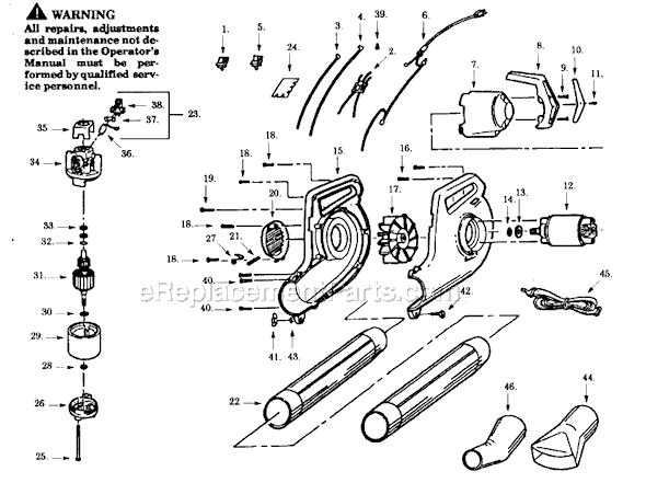 Paramount PB200-00 Electric Blower Page A Diagram