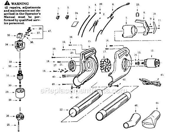 Paramount PB200-01 Electric Blower Page A Diagram