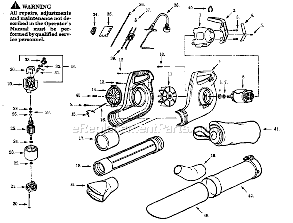 Paramount PB300C-50 Electric Blower Page A Diagram