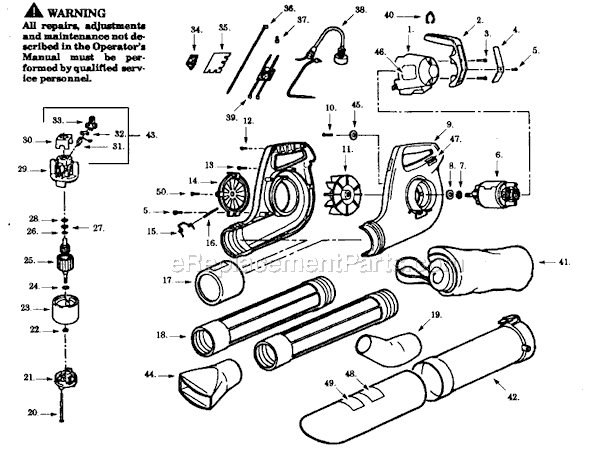 Paramount PB350-00 Electric Blower Page A Diagram