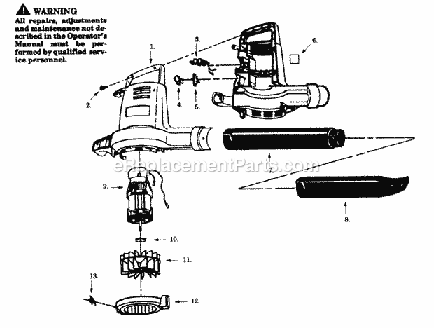 Poulan PP220 Pro Electric Blower Page A Diagram