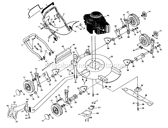 Poulan Pro PP800MK Lawn Mower Page A Diagram