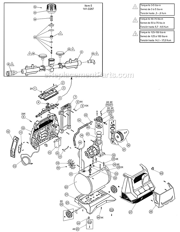 Powermate 162700 Oilless Single Stage DD Air Compressor Page A Diagram