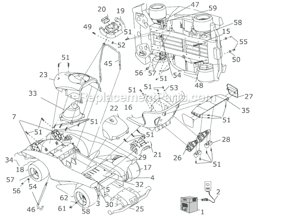Power Wheels C0532GT Racer Kart Page A Diagram
