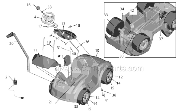 Power Wheels M0411 Pink Tot Rod Page A Diagram