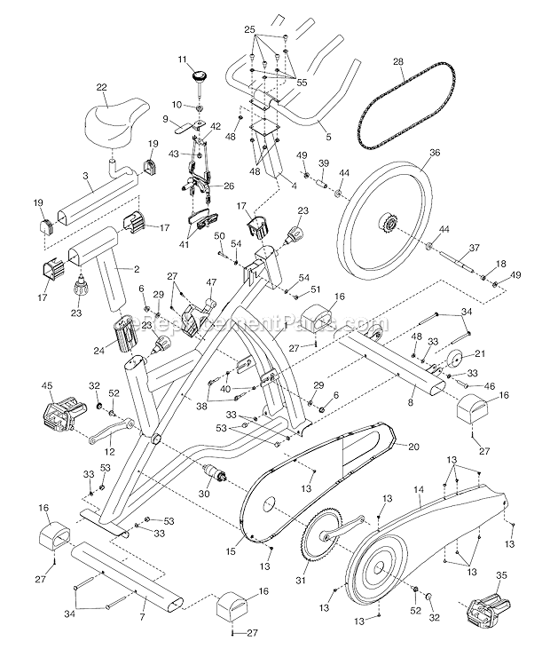 ProForm PFEX829120 Stationary Bicycles Page A Diagram
