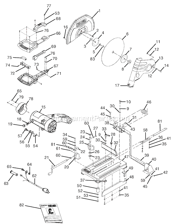 Ridgid CM14500 14" Cut-Off Machine Page A Diagram