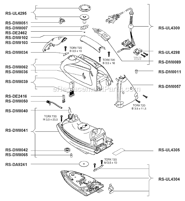 Rowenta DM560 Precision Iron Page A Diagram