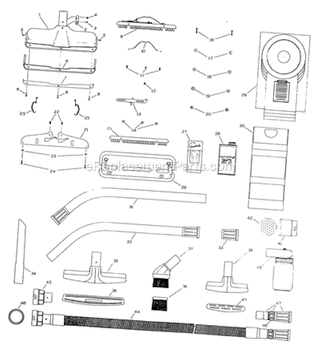 Royal 866 Upright Vacuum Page A Diagram