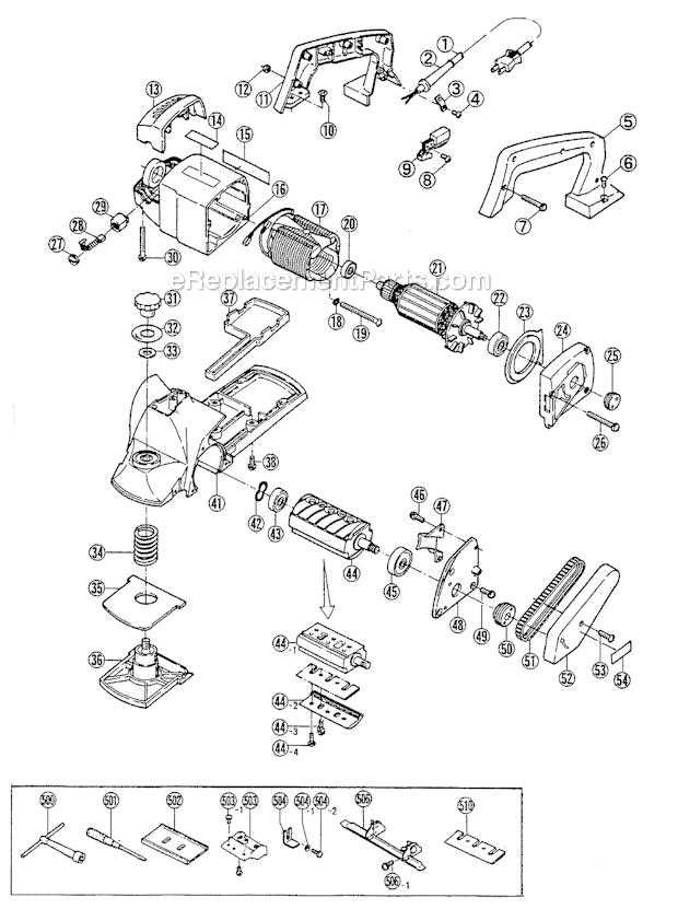 Ryobi L120U 3-5/8 In. Planer Kit Page A Diagram