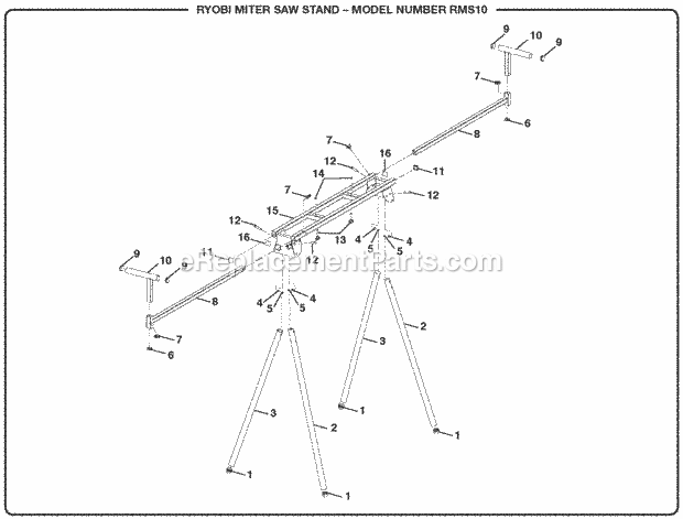 Ryobi RMS10 Miter Saw Stand Miter_Saw_Stand Diagram