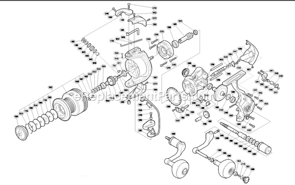 Shimano SA-6000FG Sustain Spinning Reel Page A Diagram