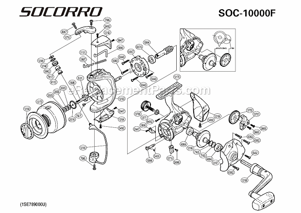 Shimano SOC-10000F Socorro Spinning Reel Page A Diagram