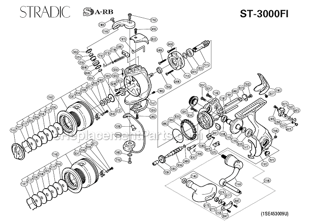 Shimano ST-3000FI Stradic Spinning Reel Page A Diagram