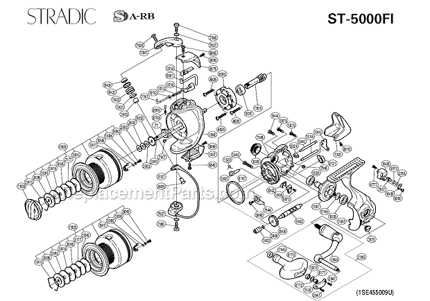 Shimano ST-5000FI Stradic Spinning Reel Page A Diagram