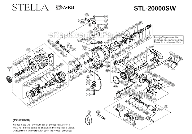 Shimano STL-20000SW Stella Offshore Spinning Reel Page A Diagram