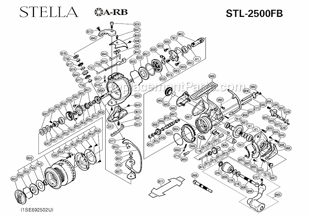 Shimano STL-2500FB Stella Spinning Reel Page A Diagram