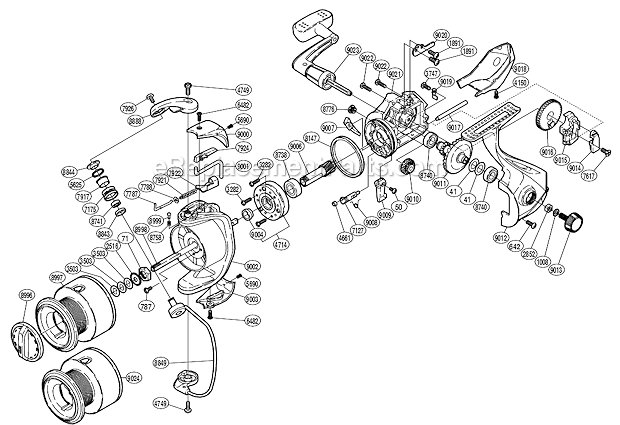 Shimano SY-4000FI Symetre Spinning Reel Page A Diagram