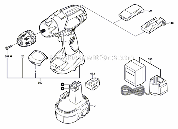 Skil 2466 Cordless Power Drill Page A Diagram