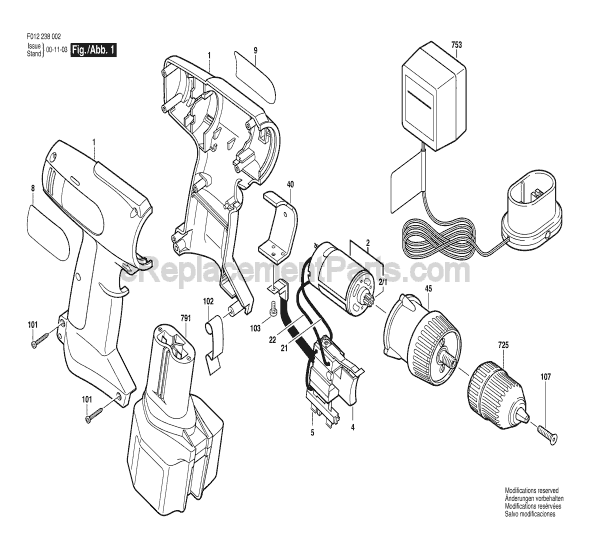 Skil 2380 TYPE 1 (F012238002) 9.6 V Cordless Drill Page A Diagram