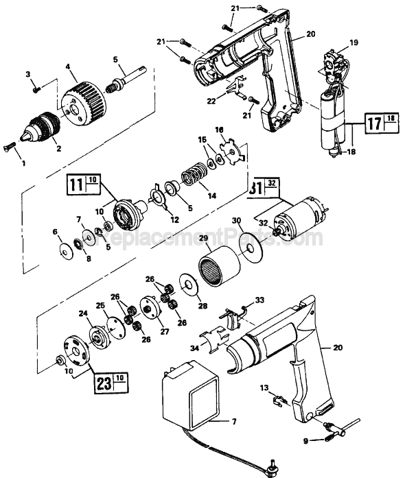 Skil 2503 TYPE 2 (F012250399) 7.2 V Cordless Drill Page A Diagram