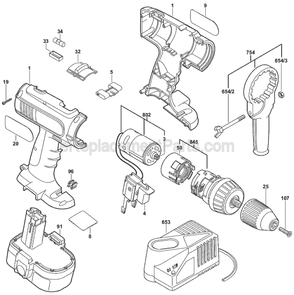 Skil 2992 (F012299200) 24 V Cordless Drill Page A Diagram