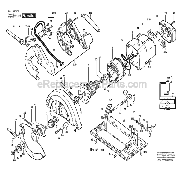 Skil HD5575 TYPE 2 (F01255750A) 7-1/4 in. Circular Saw Page A Diagram