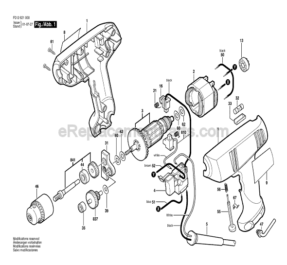 Skil 6210 (F012621000) 3/8 in. Electric Drill Page A Diagram