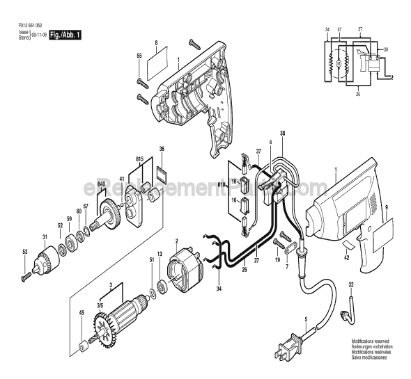 Skil 6510-52 TYPE 1 (F012651052) 1/4 in. Electric Drill Page A Diagram
