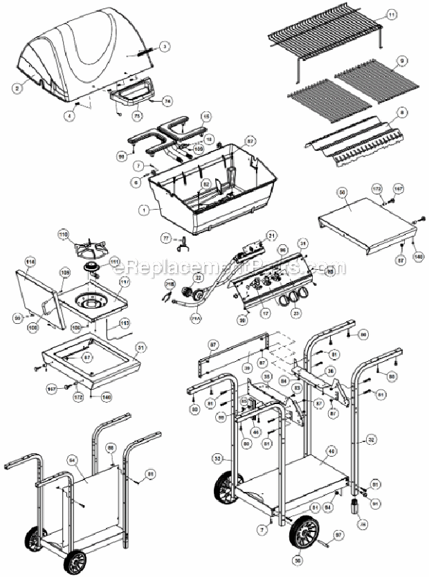 Sterling 4333-24 Gas Grill Page A Diagram