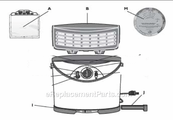 Sunbeam RG12 Indoor Grill Page A Diagram