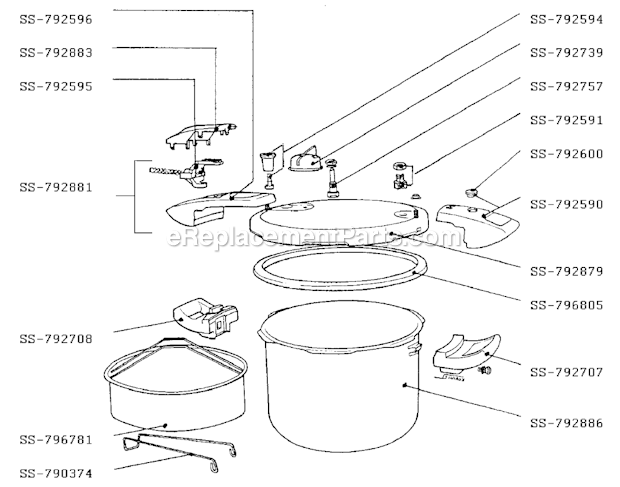 T-Fal 323240 Pressure Cooker Page A Diagram