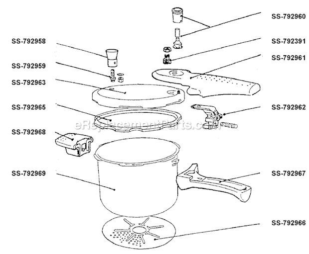 T-Fal 327140 Pressure Cooker Page A Diagram