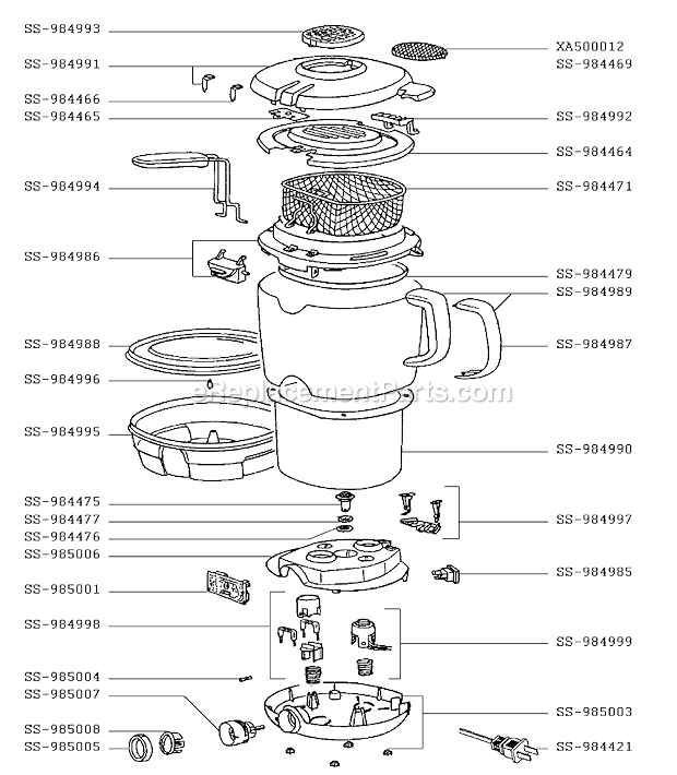 T-Fal FA700051/86 EZ Clean Fryer Page A Diagram