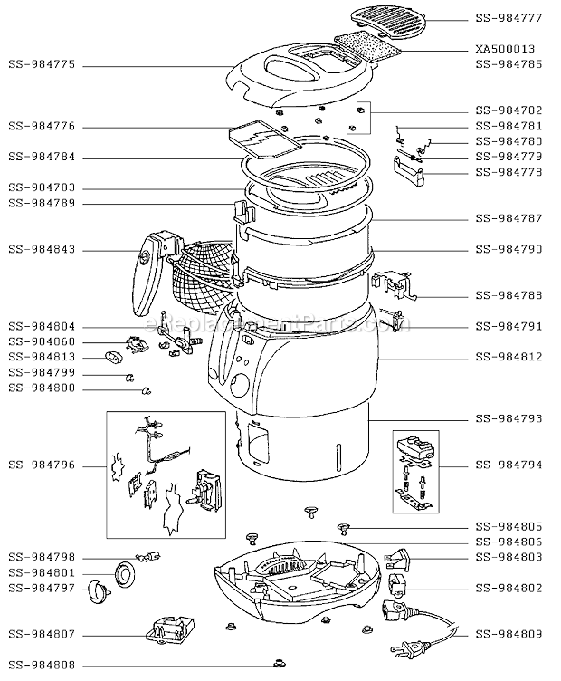 T-Fal FR400350/8D Family Fryer Page A Diagram