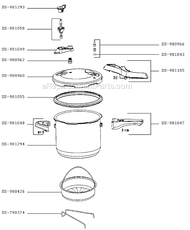 T-Fal P2510737/89A Pressure Cooker Page A Diagram