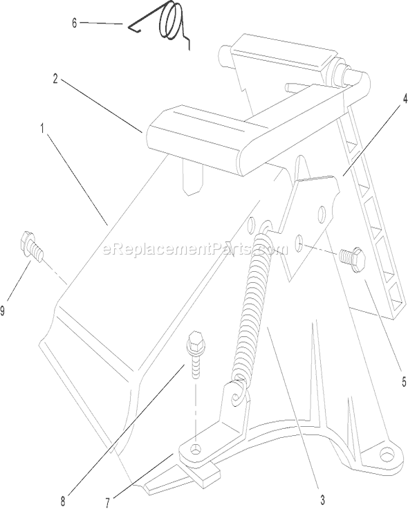 Toro 108-4796 Lawn Mower Attachment Discharge Tunnel Assembly Diagram