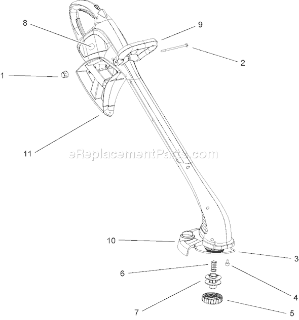 Toro 51466 (250000001-250999999)(2005) Trimmer Handle and Spool Assembly Diagram
