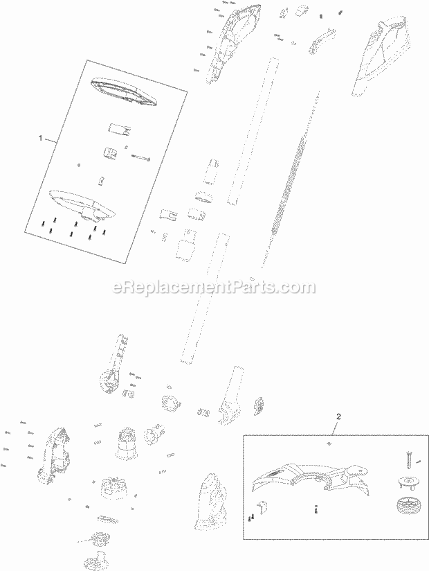 Toro 51480 (311000001 - 311999999) 14in Electric Trimmer Assist_Handle_And_Shield_Assembly Diagram