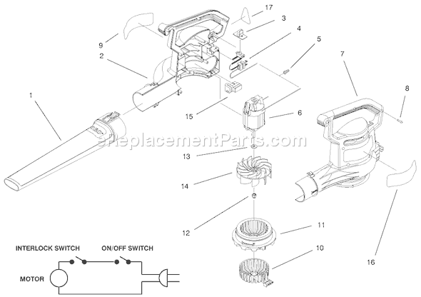 Toro 51539 (59000001-59999999)(1995) Blower-Vacuum Blower Assembly Diagram