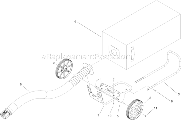 Toro 51612 (250000001-250999999)(2005) Blower-Vacuum Attachment Cart Assembly Diagram