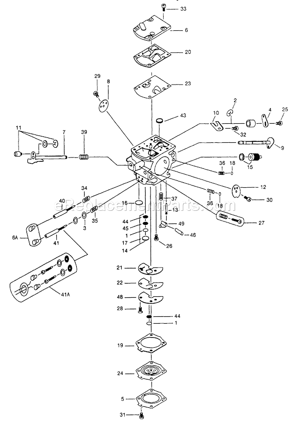 Walbro WB-27-1 Carburetor Page A Diagram