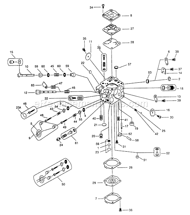 Walbro WJ-105-1 Carburetor Page A Diagram