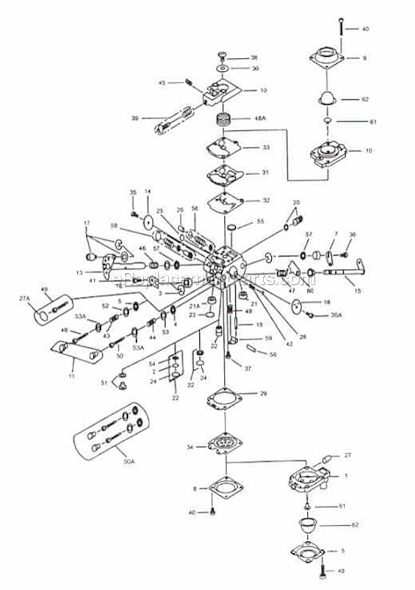 Walbro WT-685-1 Carburetor Page A Diagram