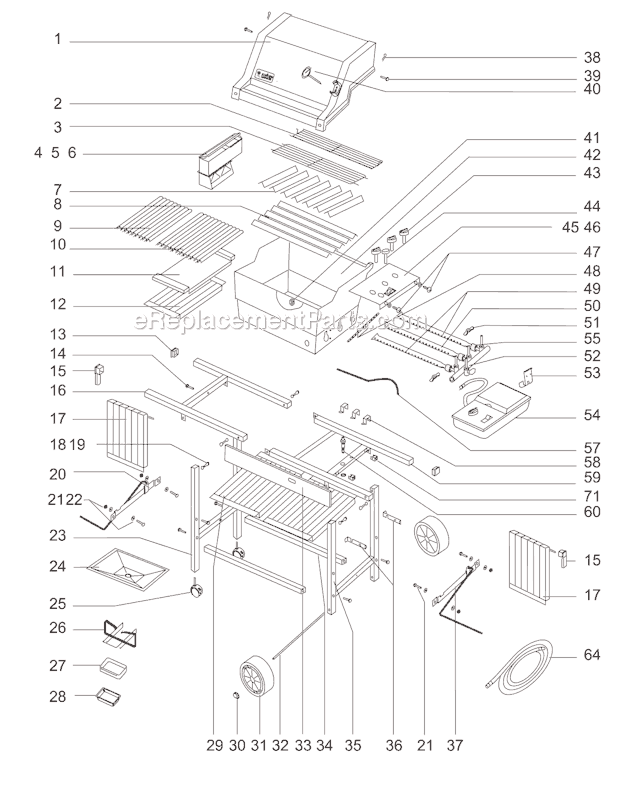 Weber 342101 Genesis 4000 NG Grill Page A Diagram