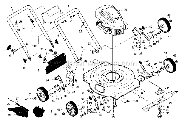 Weed Eater 96112009001 Rotary Mower Page A Diagram