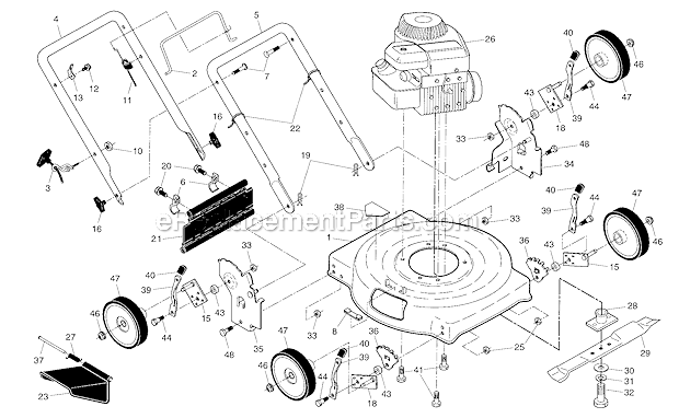 Weed Eater 96114000201 Rotary Mower Page A Diagram